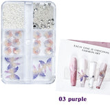 6 Grid Nail Art - Pearl/Flower/Butterfly