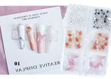 6 Grid Nail Art - Pearl/Flower/Butterfly