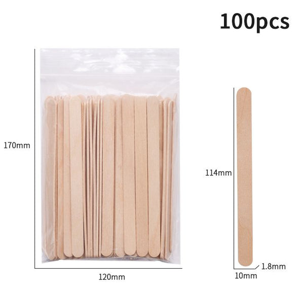 Disposable Wooden Spatula (For Waxing) - Small Applicator - 114x10mm - 100pcs