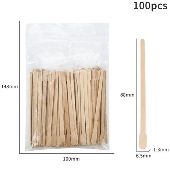Disposable Wooden Spatula (For Waxing) - Small Applicator - 88x6.5mm - 100pcs