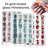 Nail Decoration - Mix Rhinestone Box - 24 Grit