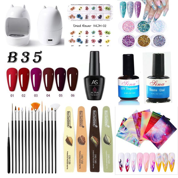 Nail Decorations & UV Gel Combo