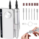 35000rpm Electric Nail File/Drill Machine UV-501 - Rechargeable / Cordless / Portable - White