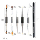 Drawing / Striping Brush Set - Double sided - 5pcs