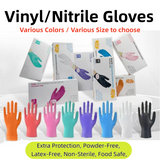 Disposable Gloves - Vinyl/Nitrile Blend - 50 pairs