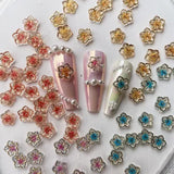 3D Ice Flower Nail Rhinestones - 20pcs Mix Colours