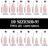 Almond - Medium - French Press On Nail Tips - 120pcs