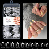Almond - Medium - French Full Cover Nail Tips - Clear - 120pcs
