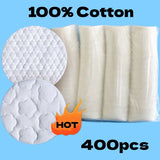 Cotton Round Pads for Makeup Remover and Skincare - Hypoallergenic - 400pcs