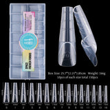 Nail Extension Re-Usable - French Forms - 150pcs/15 Sizes - Coffin