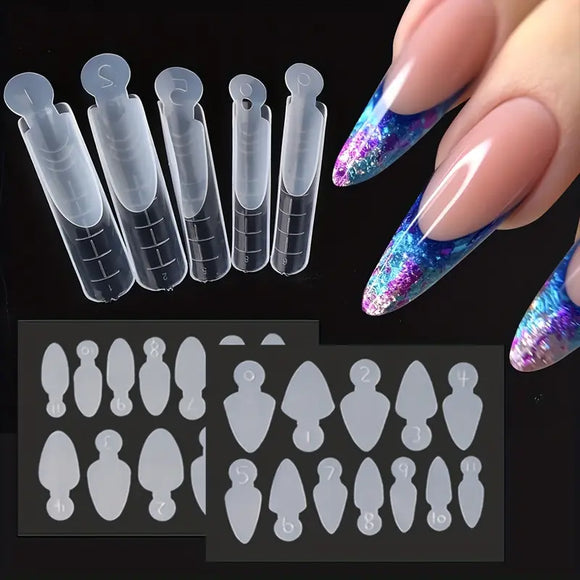 Reusable Silicone French Tip Guides for Dual Form