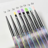 Nail Art Brush With Lid - Aurora Ice-Translucent