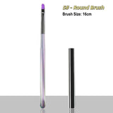 Nail Art Brush With Lid - Aurora Ice-Translucent