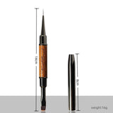 Rosewood Double Side Nail Brush with Double Lids