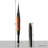 Rosewood Double Side Nail Brush with Double Lids