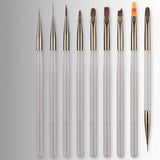 Manicure Brush Set - 9pcs