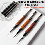 Rosewood Double Side Nail Brush with Double Lids
