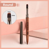 Manicure Brush - Red Sandalwood With Lid