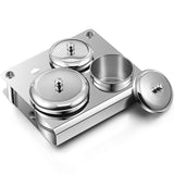 Acrylic Liquid Container Cup - Stainless Steel - 3pcs