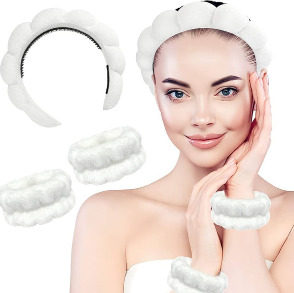 Facial Cleansing - Wrist Bands & Headband - Set
