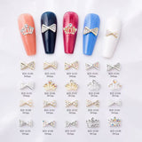 Crown and Bow Alloy Nail Charms - 5pcs