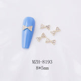 Crown and Bow Alloy Nail Charms - 5pcs