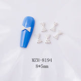 Crown and Bow Alloy Nail Charms - 5pcs