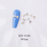Crown and Bow Alloy Nail Charms - 5pcs
