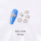 Crown and Bow Alloy Nail Charms - 5pcs