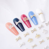 Crown and Bow Alloy Nail Charms - 5pcs