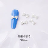 Crown and Bow Alloy Nail Charms - 5pcs