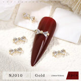Rhinestone Bow Nail Charms - 02 - 2pcs