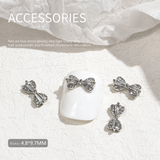 Rhinestone Bow Nail Charms - 08 - 2pcs