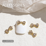 Rhinestone Bow Nail Charms - 08 - 2pcs