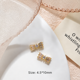 Rhinestone Bow Nail Charms - 07 - 2pcs