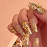 Four Leaf Clover Rhinestone Nail Charms - 2pcs
