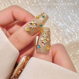 Four Leaf Clover Rhinestone Nail Charms - 2pcs