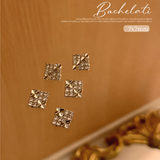Four Leaf Clover Rhinestone Nail Charms - 2pcs