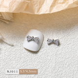 Rhinestone Bow Nail Charms - 03 - 2pcs