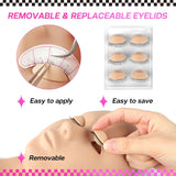 Mannequin Practice Head Replacement Eyelids - 3 Pairs - Light Skin