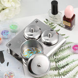 Acrylic Liquid Container Cup - Stainless Steel - 3pcs