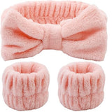 Facial Cleansing - Wrist Bands & Bow Headband - Set