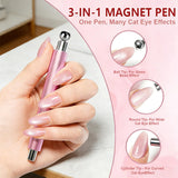 Cat Eye Magnet - 3 in 1 Double-Ended Cylindrical & Ball Magnetic Pen