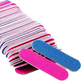 Mini Nail File - 5cm x 1.3cm - 100pcs - Pink & Blue