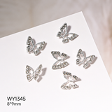Butterfly Rhinestone Nail Charms - WY1345 / WY1346 - 5pcs