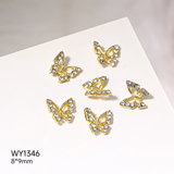 Butterfly Rhinestone Nail Charms - WY1345 / WY1346 - 5pcs