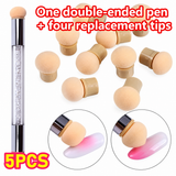 Double Ended Ombre Sponge Brush with 4 Replacement Sponges