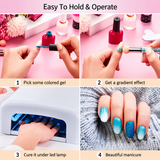 Double Ended Ombre Sponge Brush with 4 Replacement Sponges