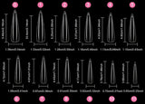 Stiletto - 3XL - Full Cover - Soft Gel Nail Tips - 240pcs - Clear