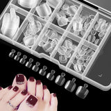 Toe Nail Tips - 100pcs - Clear - With Tab